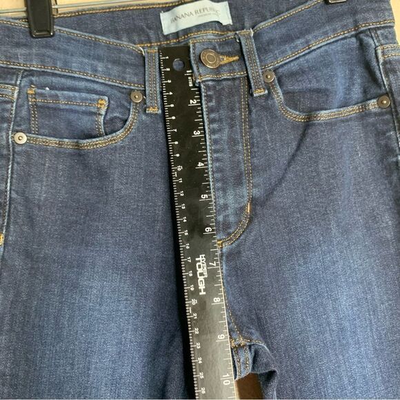 Banana republic flare jeans midi rise blue dark wash - Picture 6 of 11